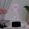 Finger Heart Personalized Black Base LED Lamp Online