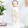 Floral Charm Personalized Water Bottle