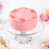 Floral Pink Cream Cake Online