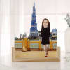 Girl At Burj Khalifa Personalized Caricature Online