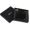 Glamorous Vegan Leather Wallet And Keychain Combo - Black Online