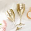 Shop Golden Luxe Personalized Wine Glass Set For Couples