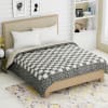 Buy Grey Patchwork Block Print Cotton Double Bed Quilt
