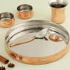 Gift Hammered Copper And Stainless Steel Dinner Set (Set of 5)