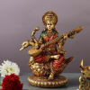 Hand Painted Goddess Saraswati Idol Online