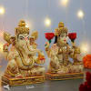 Gift Hand Painted Lakshmi And Ganesha Idols