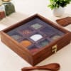 Handcrafted Wooden Spices Container with Spoon Online