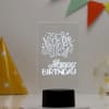 Gift Happy Birthday Black Base LED Lamp