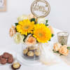 Buy Happy Birthday Floral Choco Arrangement