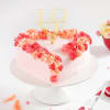 Buy Heart-Shaped Pink Love Cake Rosette (500 gm)