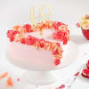 Heart-Shaped Pink Love Cake Rosette (500 gm) Online