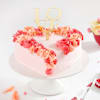 Buy Heart-Shaped Pink Love Cake Rosette (Half kg)