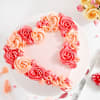 Shop Heart-Shaped Pink Love Cake Rosette (Half kg)