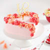 Heart-Shaped Pink Love Cake Rosette (Half kg) Online