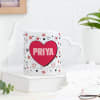 Hearts And Stars - Personalized Heart Handle Mug Online