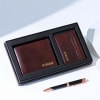 Leather Wallet And Pen Set - Personalized - Brown Online