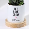 Gift Let Love Grow - Haworthia Succulent With Pot - Personalized