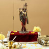 Gift Lord Krishna Idol in Antique Gold Finish