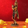 Buy Lord Krishna Idol in Antique Gold Finish