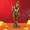 Lord Krishna Idol in Antique Gold Finish Online