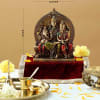 Gift Lord Shiva Pariwar Idol in Rustic Gold Finish