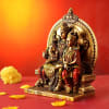 Buy Lord Shiva Pariwar Idol in Rustic Gold Finish