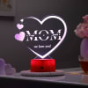 Love You Mom - Personalized LED Lamp - Wooden Finish Base Online