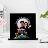 Gift Love You To The Moon And Back - Personalized Caricature With Photo Frame