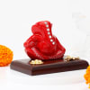 Gift Majestic Crimson Red Ganesha Idol