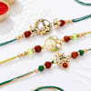 Meenakari Swastik Om And Trishul Rakhis - Set Of 3