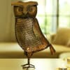 Gift Metal Owl Shaped Designer Tea Light Holder