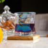 Gift Modern Art Double Bottomed Wave Whiskey Glasses - Rainbow - Set Of 4