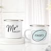 Gift Mr Right And Mrs Always Right Enamel Coffee Mug - Set Of 2