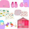 Buy Newborn Baby Dollhouse Gift Set - Pink