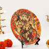 Gift Nritya Ganapati Ceramic Plate With Stand