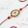 Oval Kundan Meenakari Rakhi
