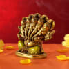 Buy Panchmukhi Ganesha Idol in Antique Gold Finish