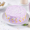 Pastel Purple Floral Cake (Half kg) Online