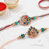 Peacock Meena Rakhi (Set of 2)