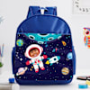 Personalized Astronaut Caricature School Bag - Blue