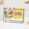 Personalized Birthday Celebration Swinging Metal Planter Online