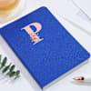 Personalized Blue Vegan Leather Diary