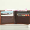 Gift Personalized Brown Leather Wallet for Men