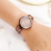 Shop Personalized Brown Studded Watch For Women