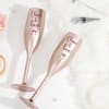 Shop Personalized Cheers To Love Copper Flute Glass - Set Of 2