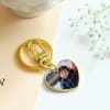 Personalized Cherished Memory Heart-Shaped Gold Keychain Online