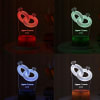 Shop Personalized Couple Ring LED Lamp - Wooden Finish Base