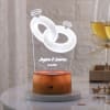 Personalized Couple Ring LED Lamp - Wooden Finish Base Online