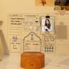 Gift Personalized Daily Journal LED Lamp With Wooden Base