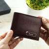 Personalized Dark Brown Leather Wallet for Men Online